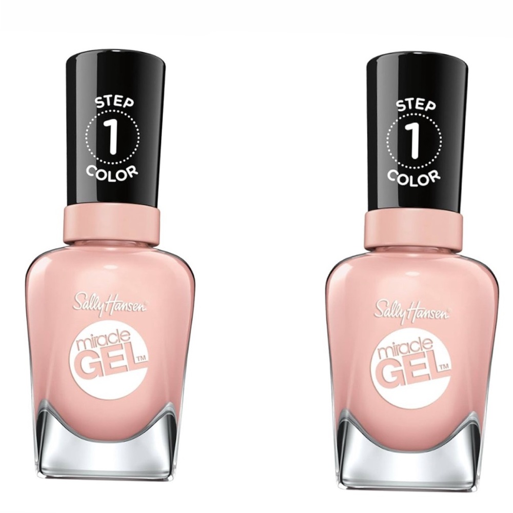 2 Pack Sally Hansen Miracle Gel Nail Polish 246 In The Sheer